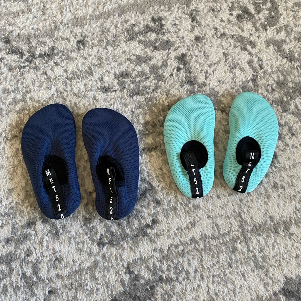 SOLD - 2 pairs Water/Swim toddler shoes (US 5 & 6)